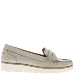 Lucentia Grey Leather Wedge Loafers<Carl Scarpa Online