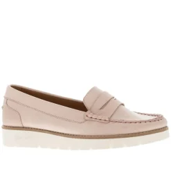 Lucentia Nude Leather Wedge Loafers<Carl Scarpa Clearance