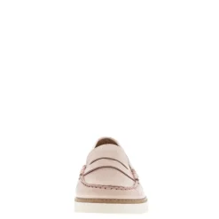 Lucentia Nude Leather Wedge Loafers<Carl Scarpa Clearance