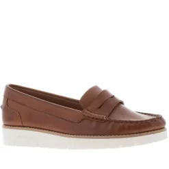 Lucentia Tan Leather Wedge Loafers<Carl Scarpa Clearance