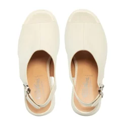 Mirra Off White Leather Wedge Platform Sandals<Carl Scarpa Hot