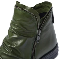 Natalia Green Leather Ankle Boots<Carl Scarpa Clearance