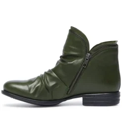 Natalia Green Leather Ankle Boots<Carl Scarpa Clearance