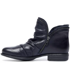 Natalia Navy Leather Ankle Boots<Carl Scarpa Discount