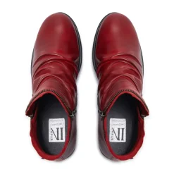 Natalia Red Leather Ankle Boots<Carl Scarpa Sale