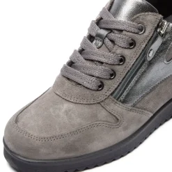 Nemoli Grey Leather Trainers<Carl Scarpa Hot