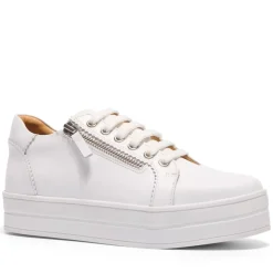 Norina White Leather Platform Trainers<Carl Scarpa Hot