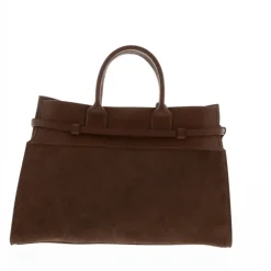 Obarini Tan Italian Suede Box Bag<Carl Scarpa Sale