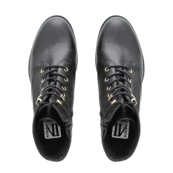 Ocean Black Leather Lace Up Ankle Boots<Carl Scarpa Sale