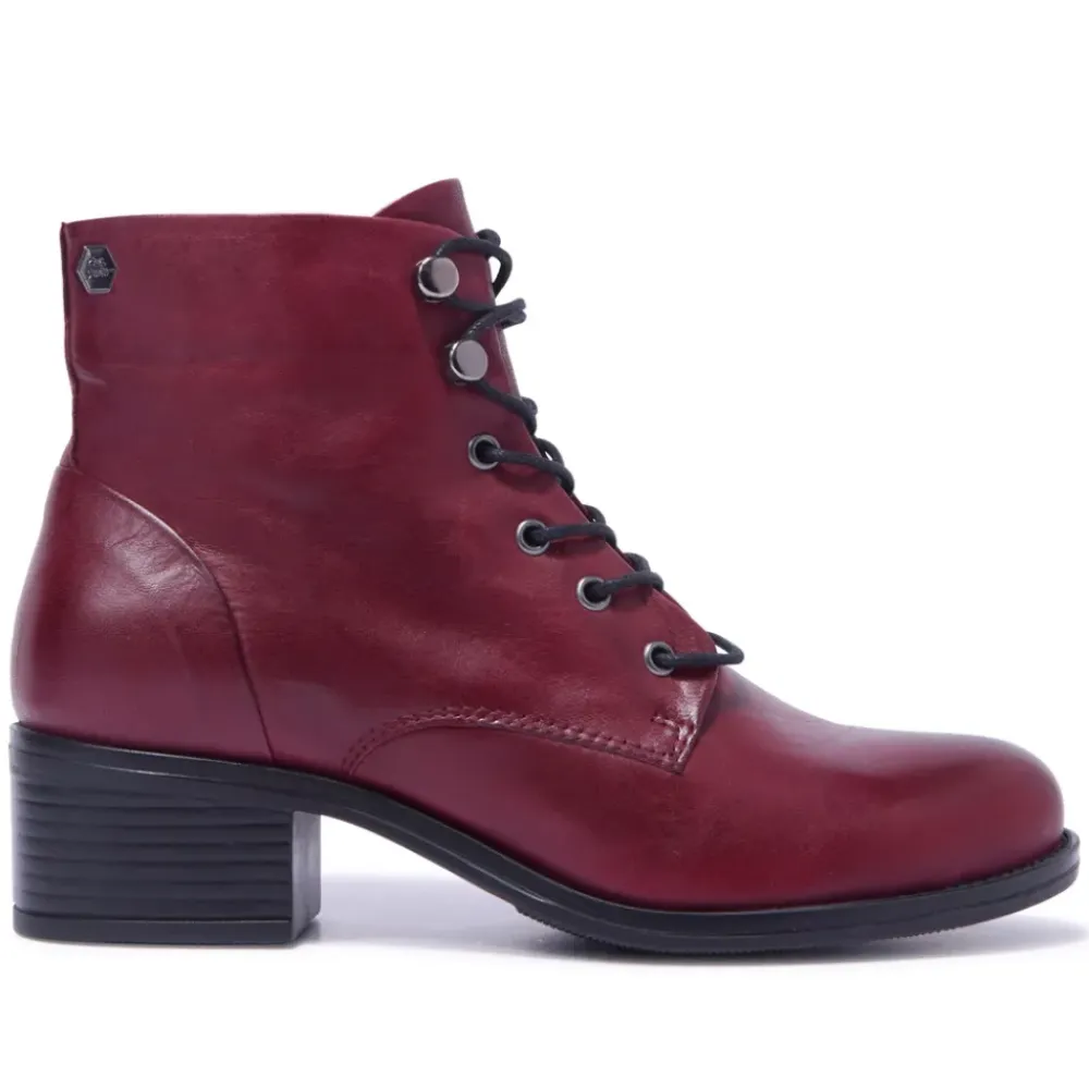 Ocean Bordo Leather Ankle Boots<Carl Scarpa