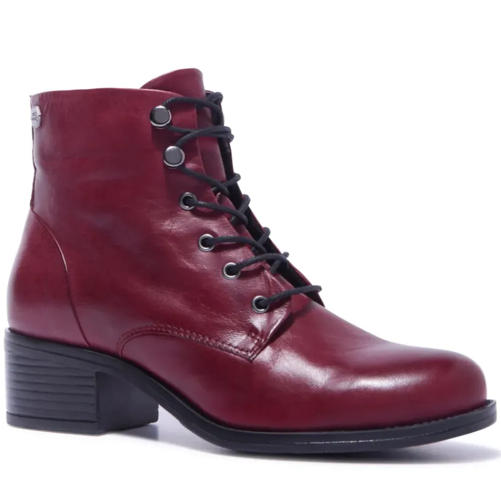 Ocean Bordo Leather Ankle Boots<Carl Scarpa