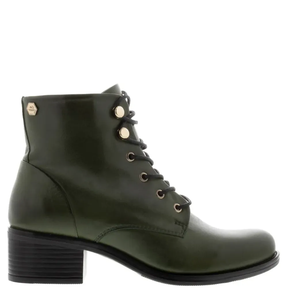Ocean Green Leather Lace Up Ankle Boots<Carl Scarpa Discount