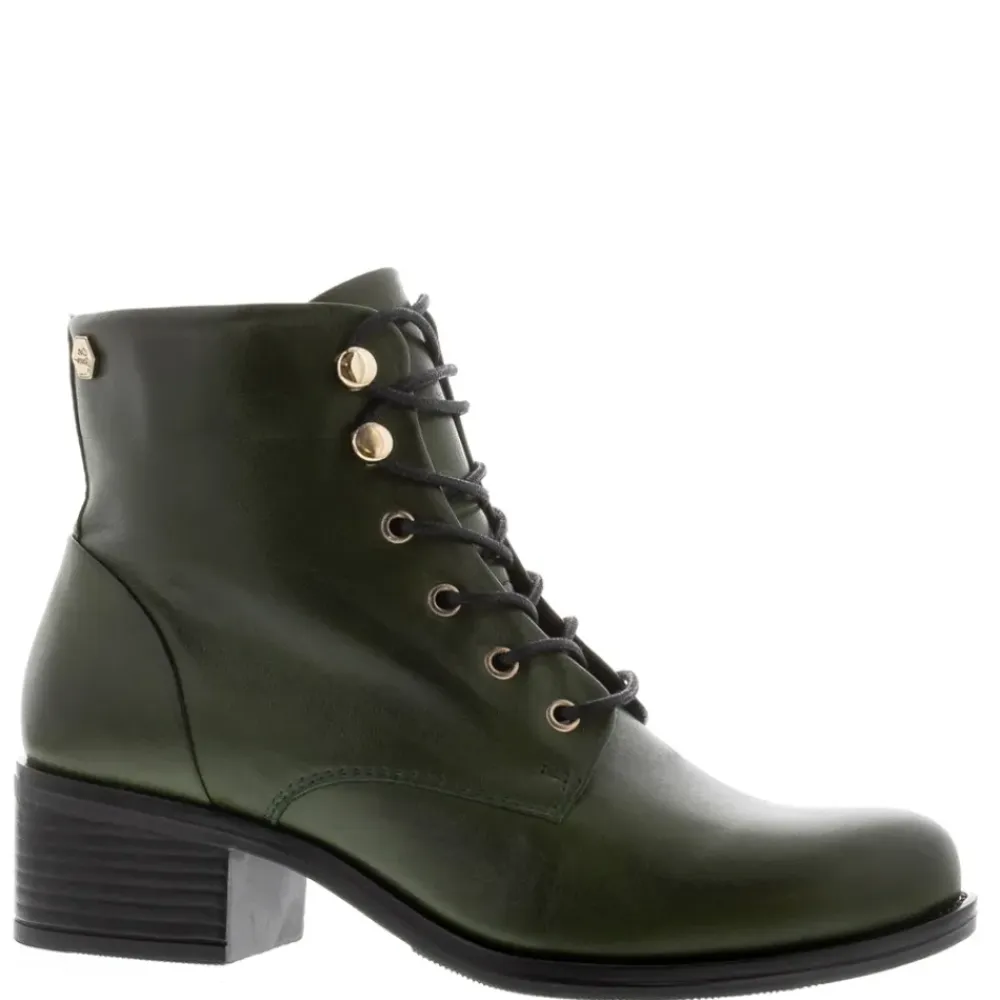 Ocean Green Leather Lace Up Ankle Boots<Carl Scarpa Discount