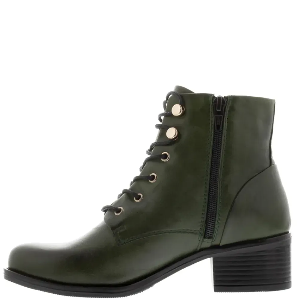 Ocean Green Leather Lace Up Ankle Boots<Carl Scarpa Discount