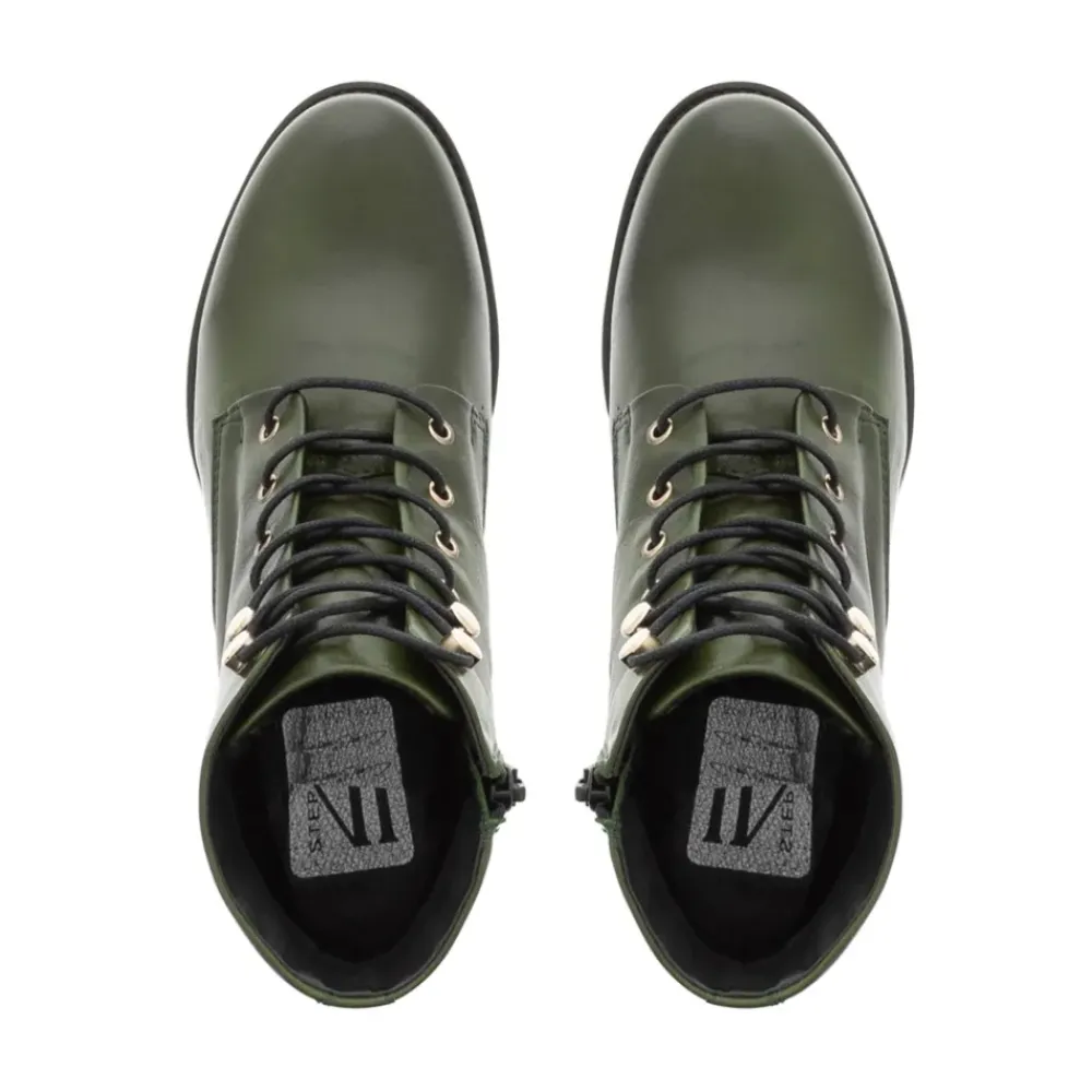 Ocean Green Leather Lace Up Ankle Boots<Carl Scarpa Discount