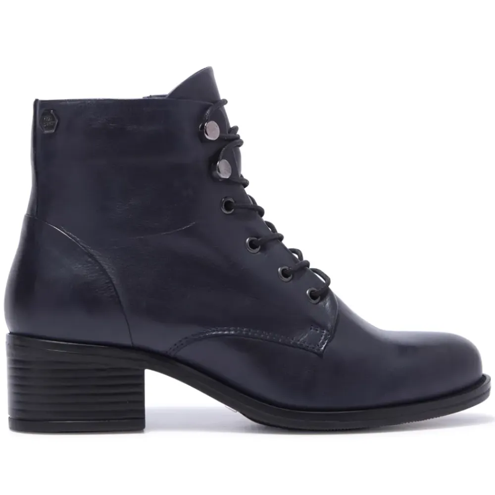 Ocean Navy Leather Ankle Boots<Carl Scarpa Online