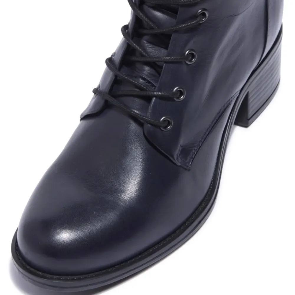 Ocean Navy Leather Ankle Boots<Carl Scarpa Online