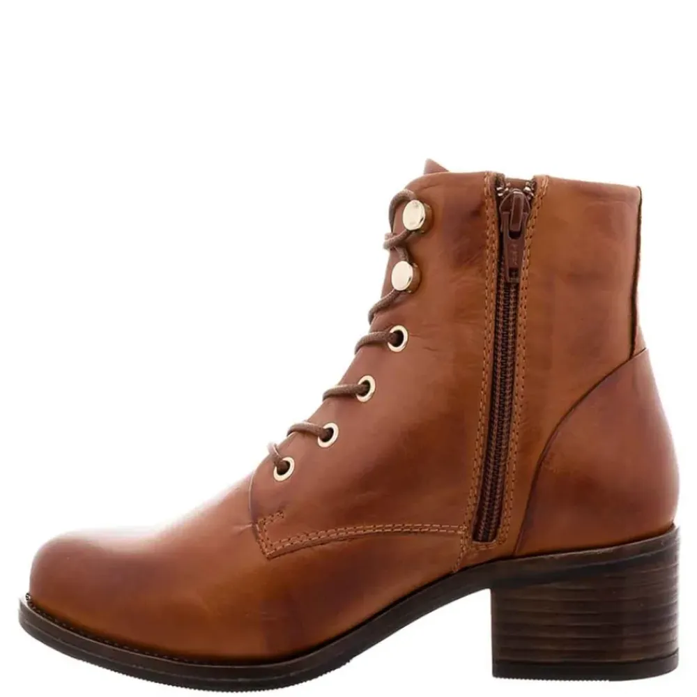 Ocean Tan Leather Lace Up Ankle Boots<Carl Scarpa