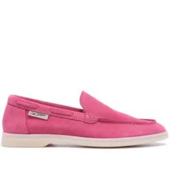 Omilie Fuchsia Suede Slip-On Loafers<Carl Scarpa Hot
