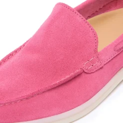Omilie Fuchsia Suede Slip-On Loafers<Carl Scarpa Hot