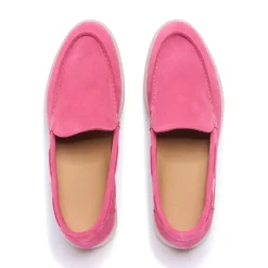 Omilie Fuchsia Suede Slip-On Loafers<Carl Scarpa Hot