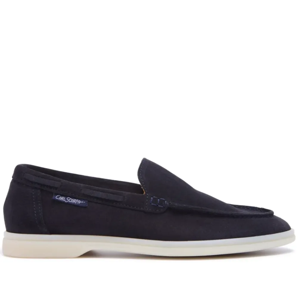 Omilie Navy Suede Slip-On Loafers<Carl Scarpa Best