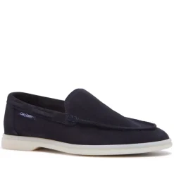 Omilie Navy Suede Slip-On Loafers<Carl Scarpa Best