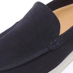 Omilie Navy Suede Slip-On Loafers<Carl Scarpa Best