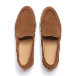 Omilie Tan Suede Slip-On Loafers<Carl Scarpa New