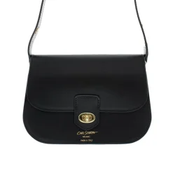 Orsina Black Italian Leather Shoulder Bag<Carl Scarpa Best