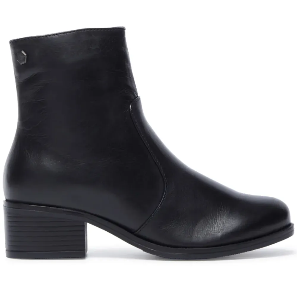 Orvieto Black Leather Ankle Boots<Carl Scarpa Online