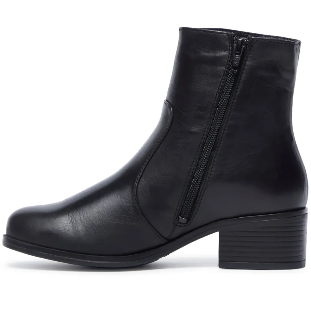 Orvieto Black Leather Ankle Boots<Carl Scarpa Online