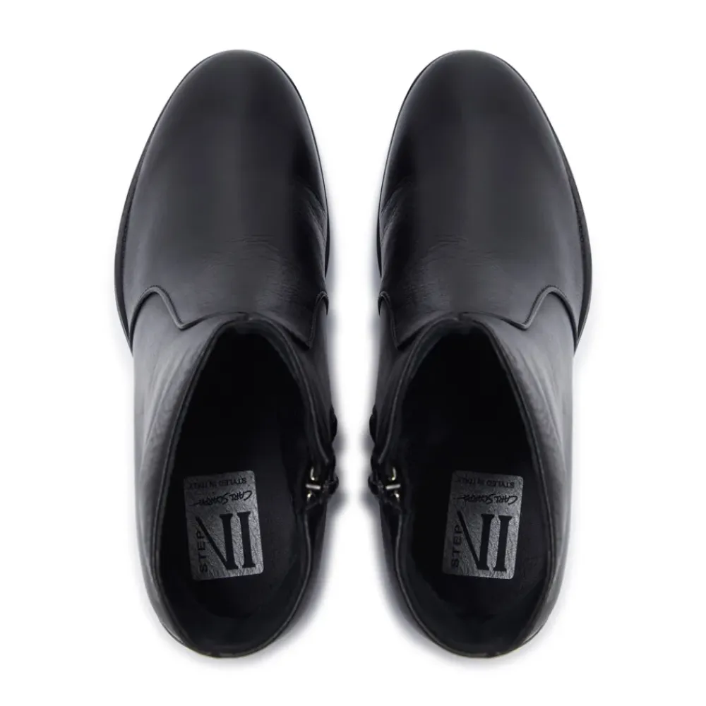 Orvieto Black Leather Ankle Boots<Carl Scarpa Online