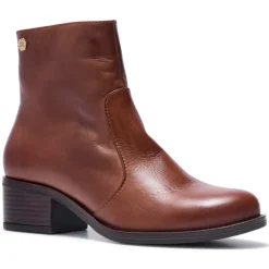 Orvieto Tan Leather Ankle Boots<Carl Scarpa New