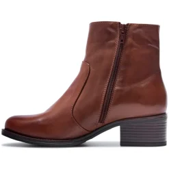 Orvieto Tan Leather Ankle Boots<Carl Scarpa New