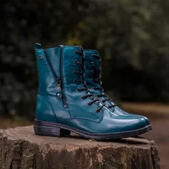 Paulette Teal Lace-Up Ankle Boots<Carl Scarpa Outlet