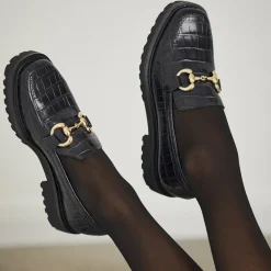 Petal Croc Leather Snaffle Loafers<Carl Scarpa Discount