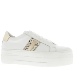 Polina Stripe Gold Platform Leather Trainers<Carl Scarpa