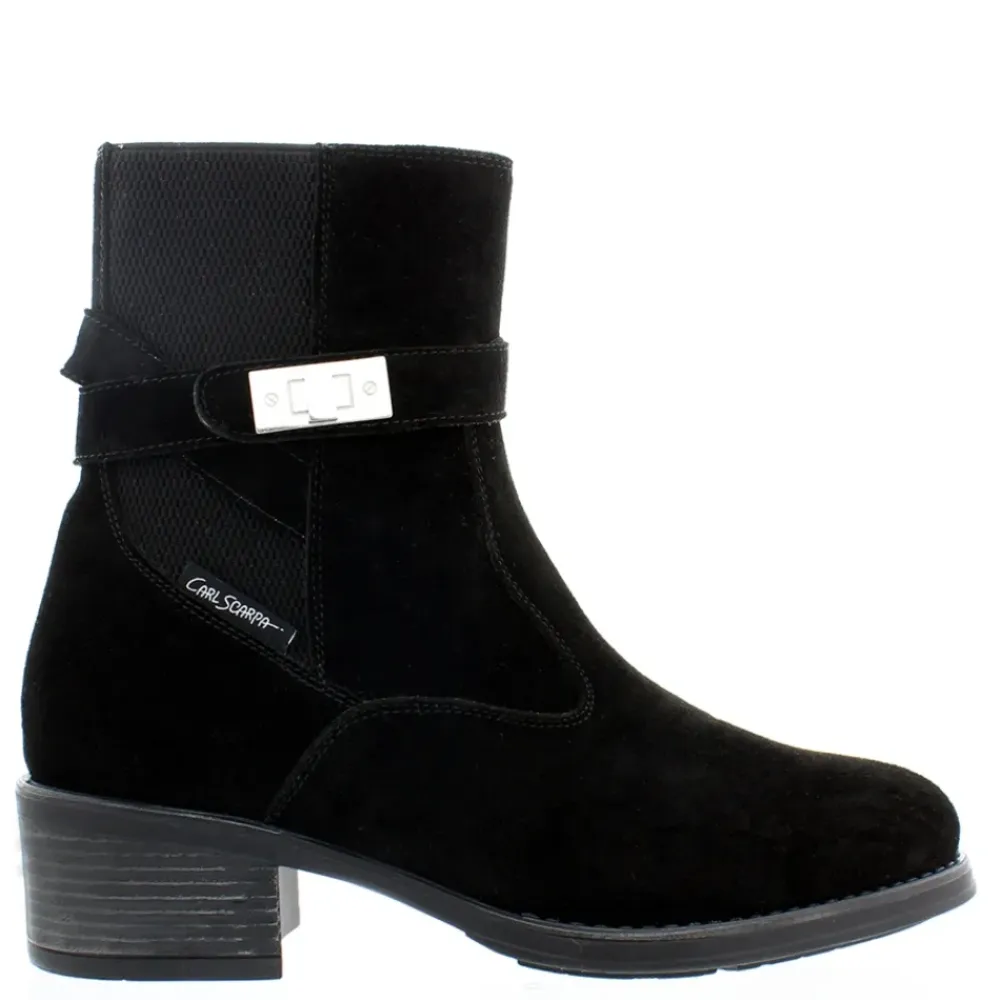 Pollenzo Black Suede Ankle Boots<Carl Scarpa New