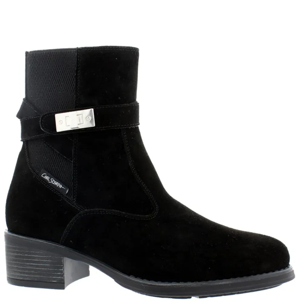 Pollenzo Black Suede Ankle Boots<Carl Scarpa New