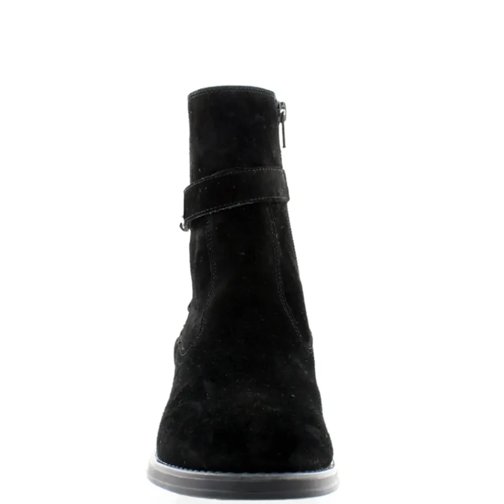 Pollenzo Black Suede Ankle Boots<Carl Scarpa New