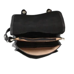 Rosario Black Italian Leather Satchel<Carl Scarpa Clearance