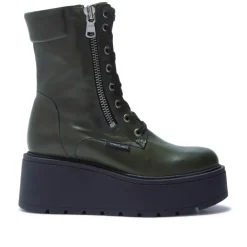 Sabbati Green Leather Ankle Boots<Carl Scarpa Best