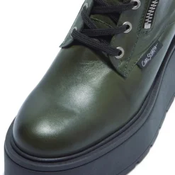 Sabbati Green Leather Ankle Boots<Carl Scarpa Best