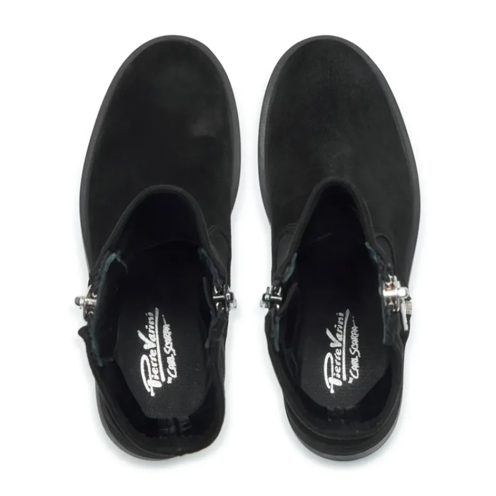 Saluzzo Black Suede Ankle Boots<Carl Scarpa Outlet