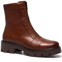 Sanica Tan Leather Zip-Up Ankle Boots<Carl Scarpa Hot