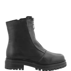 Savita Black Leather Zip-Up Ankle Boots<Carl Scarpa Sale
