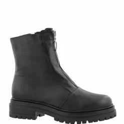Savita Black Leather Zip-Up Ankle Boots<Carl Scarpa Sale