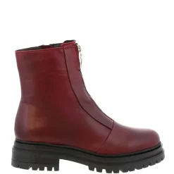 Savita Burgundy Zip-Up Leather Ankle Boots<Carl Scarpa Outlet