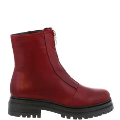 Savita Red Leather Zip-Up Ankle Boots<Carl Scarpa Hot